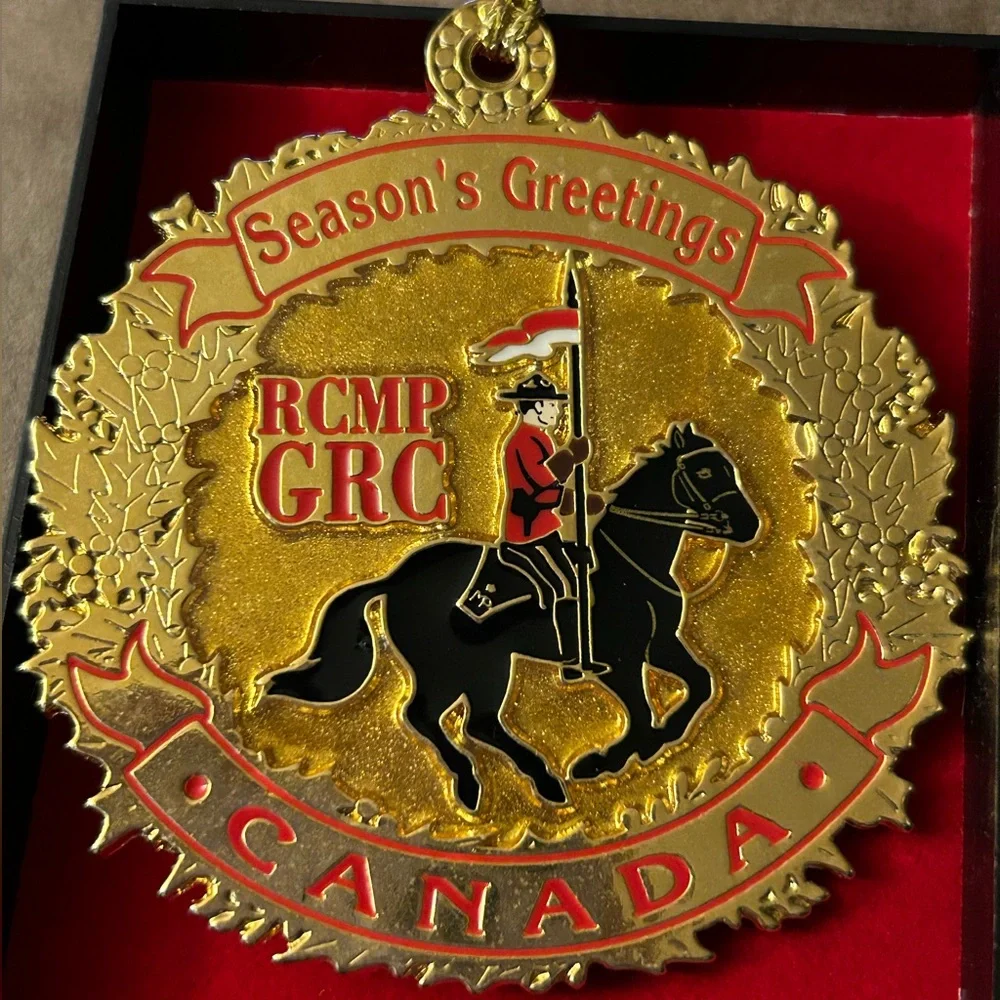 Royal Canadian Mounted Police Pewter Christmas Ornament